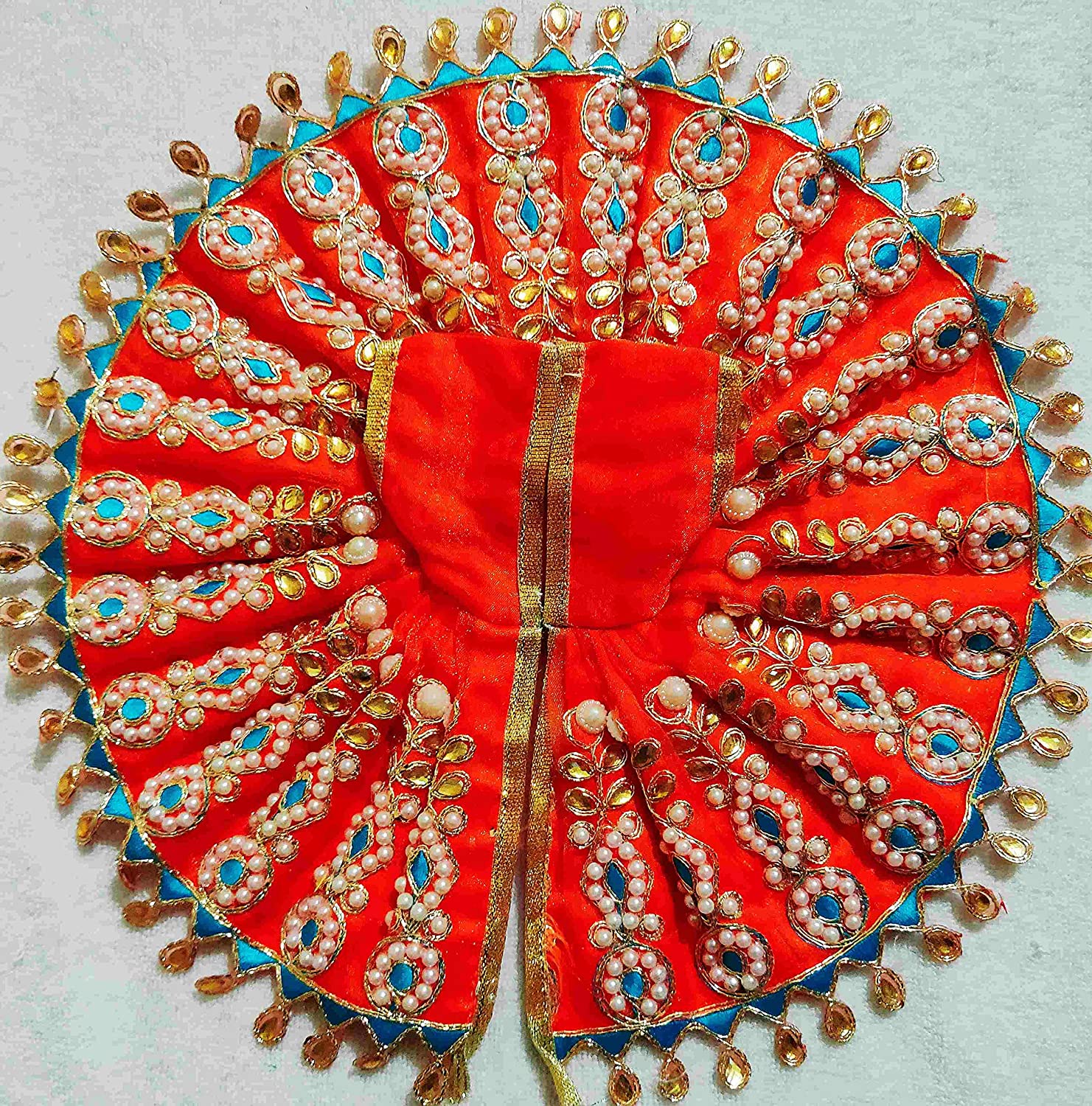 Kanha Laddu Gopal ji heavy look calcutta patch dress with matching Mukut  size 3 Dress Price in India - Buy Kanha Laddu Gopal ji heavy look calcutta  patch dress with matching Mukut