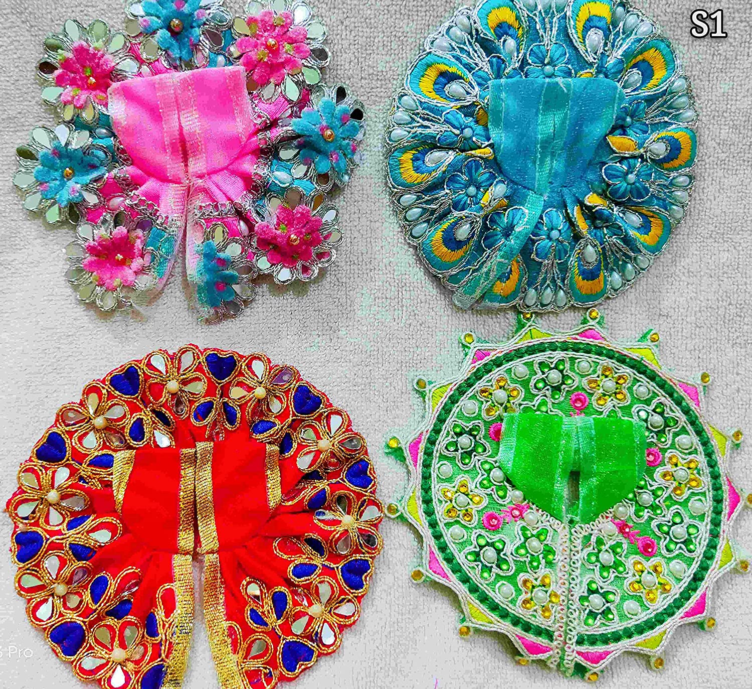 Blossom, Ladoo Gopal/Thakur ji poshak Size-4 with Cotton and Golden Work Ladoo  Gopal Dress Kanha ji Dress Pack-1 : Amazon.in: Home & Kitchen