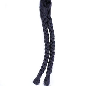 Radha Rani/Durga Choti Braid (Black) - Soft & Smooth TWO PLAITED BRAID For Goddess Idols