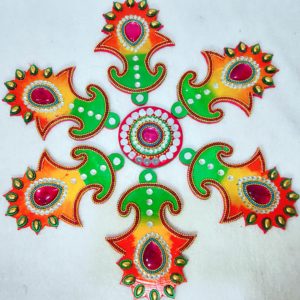 Wooden Handmade Reusable Rangoli