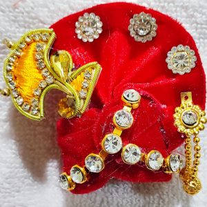 Saleen Mukut Pagh | Velvet Pagdi For Laddu Gopal JI & Krishna Idol Beautiful Pagdi For All Dresses