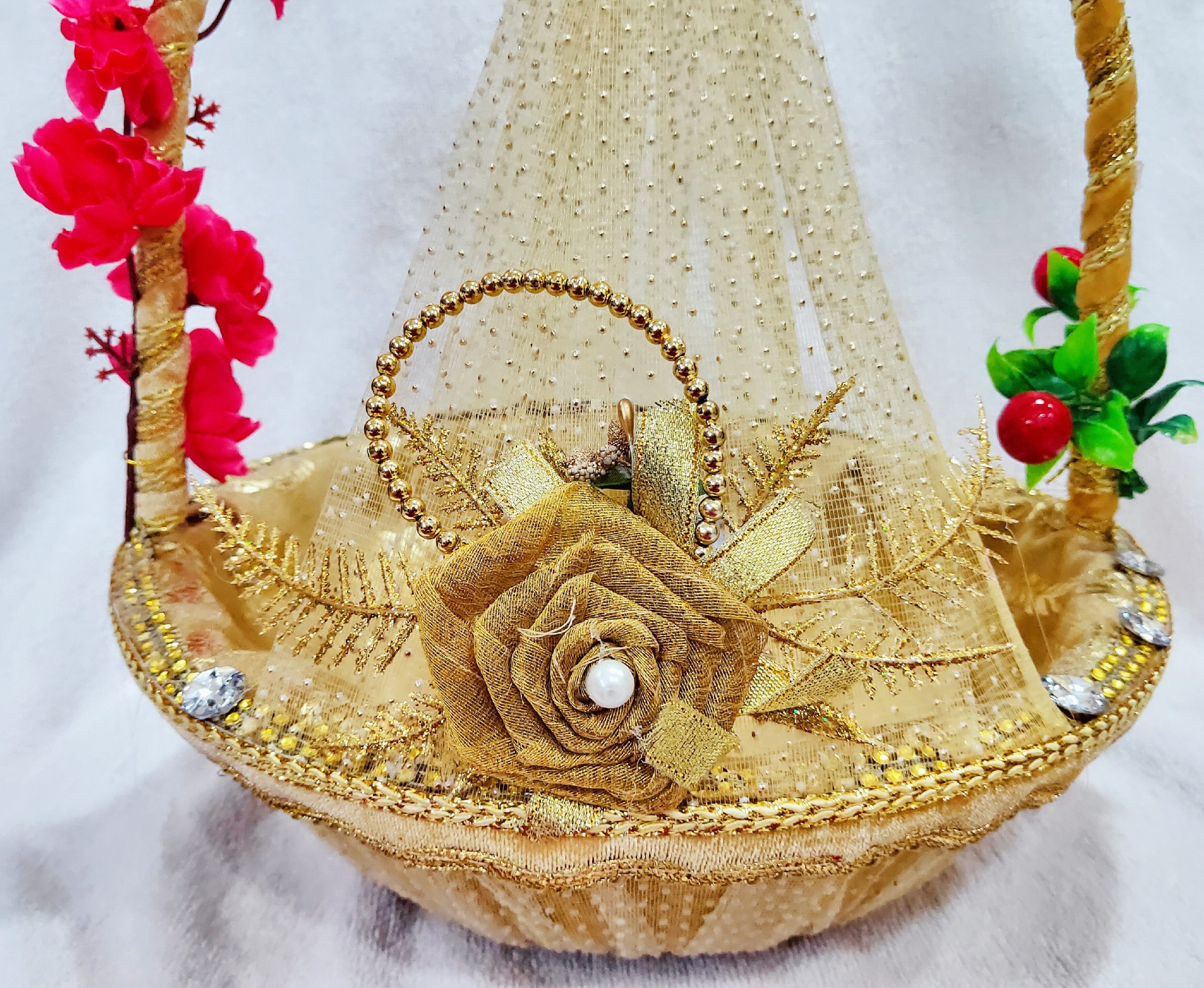 Golden Travel Basket