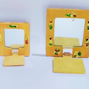 Hand Pocket Mirror for Laddu Gopal, Darpan & Makeup Mirrror for Women