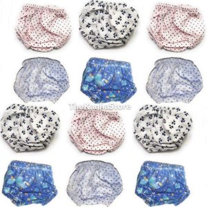 LADDU Gopal Ji Nappy Fully Cotton with Awesome Grip CHADDI (multicolour) - Pack of 12