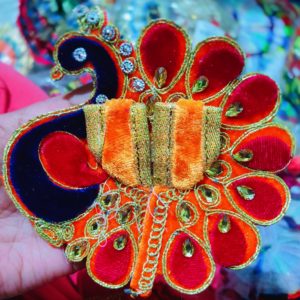 Saleen Peacock God Poshak for Laddu Gopal Size 5 – 10 Inch Diameter Dress for Winter