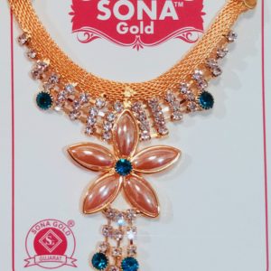 Big Golden Necklace - Attached With Gold Chain Beautiful Long Haar For Devi Maa