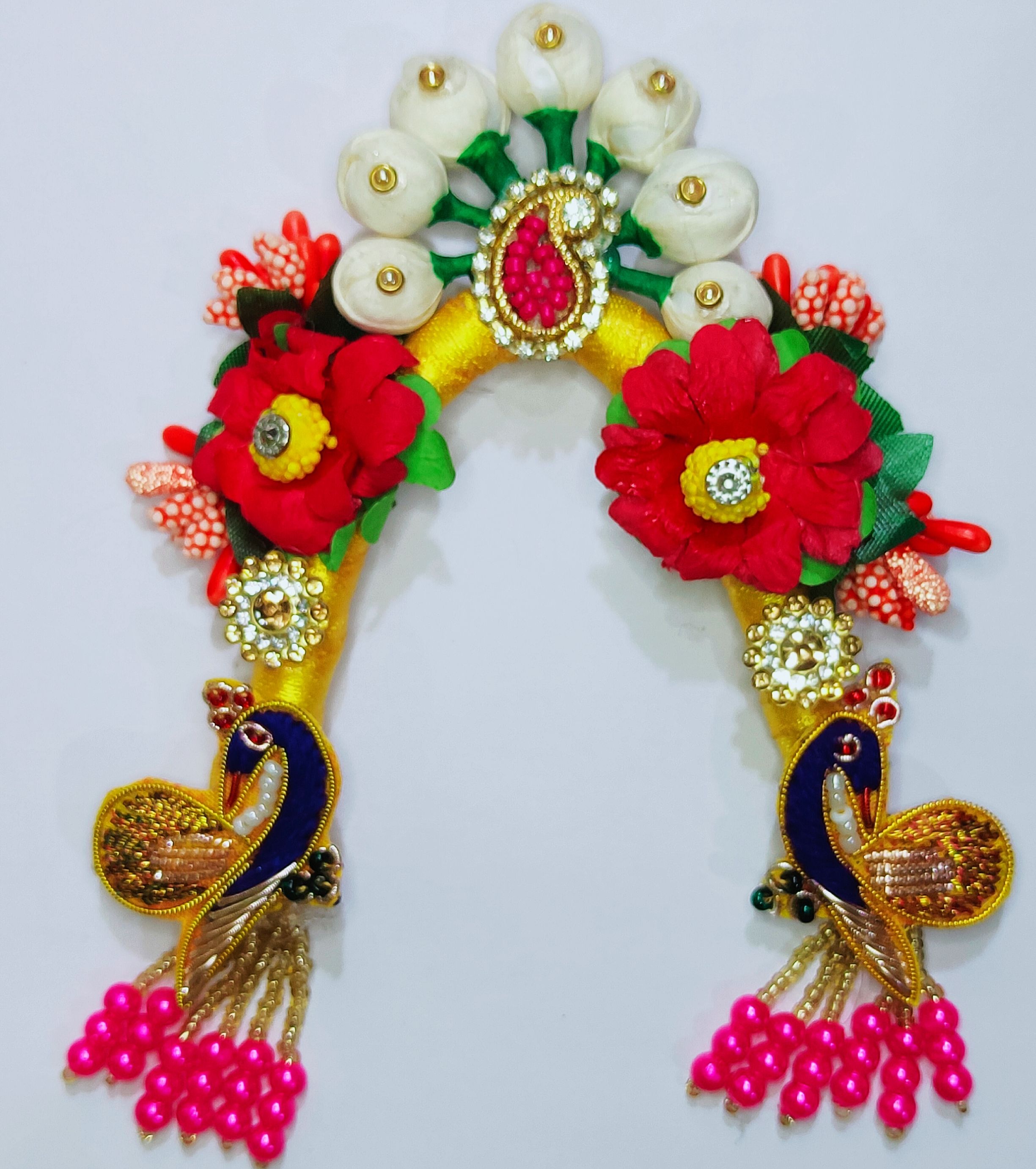 Flower Chandrika for Radha Rani – Adjustable Iskcon Style Crown For All SIze Devi Idol