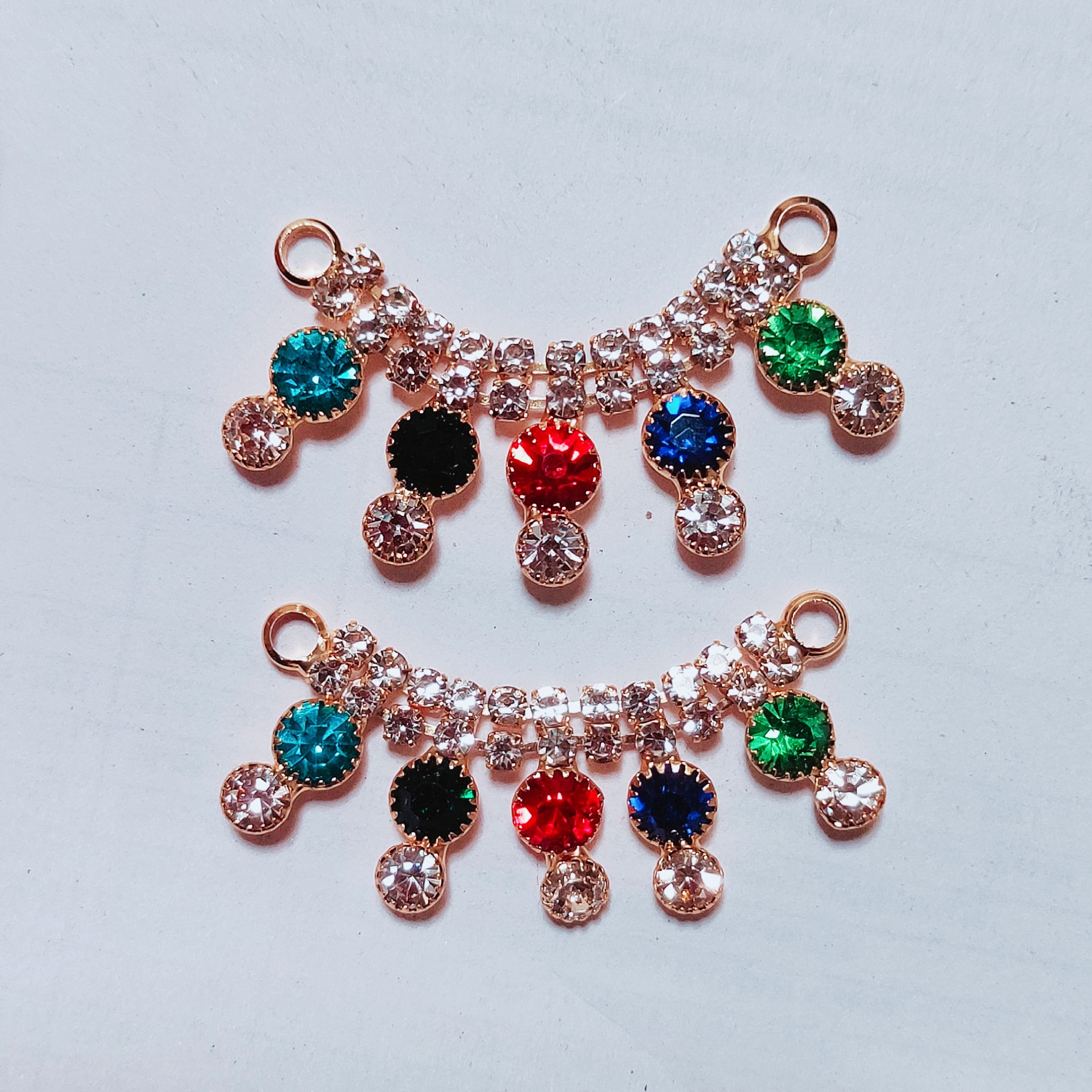 Multicolor Stone Payal Pair