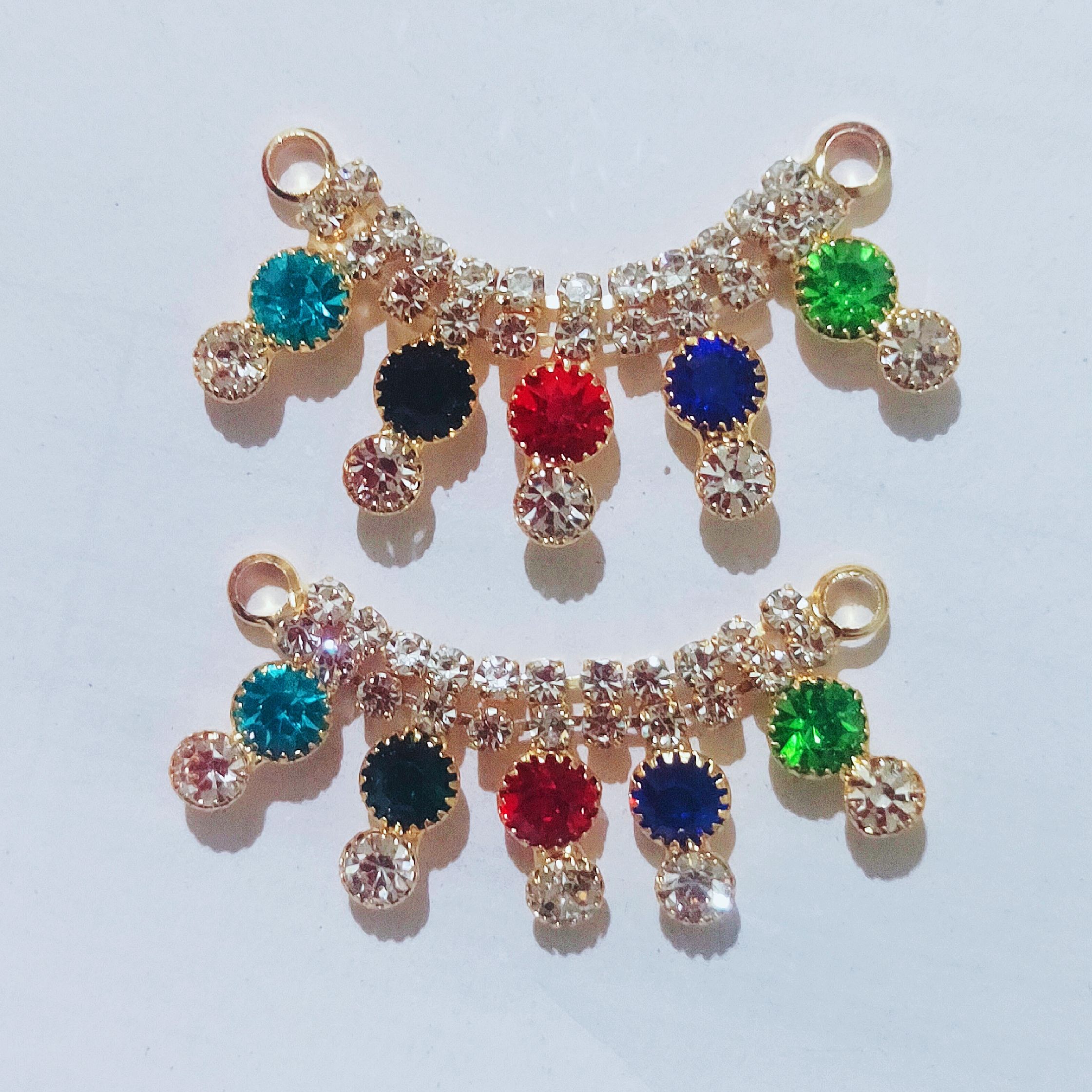 Multicolor Stone Payal Pair