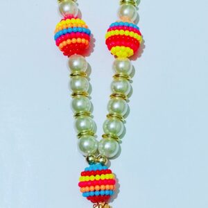 Rainbow Pearl Mala - 6 & 11 Inch Haar  For Big Size Radha Krishna, Ganpati & All God Idol