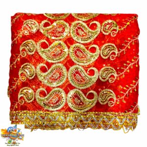 Red Embroidery Chunri