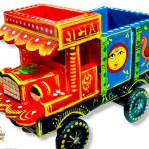 Wooden Truck [ Lori ] – 4 x 5.5 Inch Toy For Home & Office Janmastmi & Temple Decoration