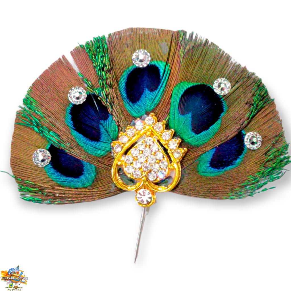 5 Pankh Morpankh Kalangi – AD Kairi Peacock Feather For Mukut