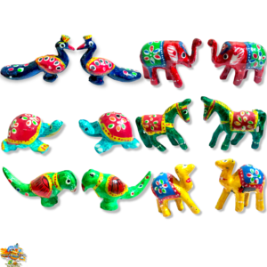 Acrylic Animal Toy Set - of 6 Pair Khilona For Laddu Gopal Home & Temple Decoration