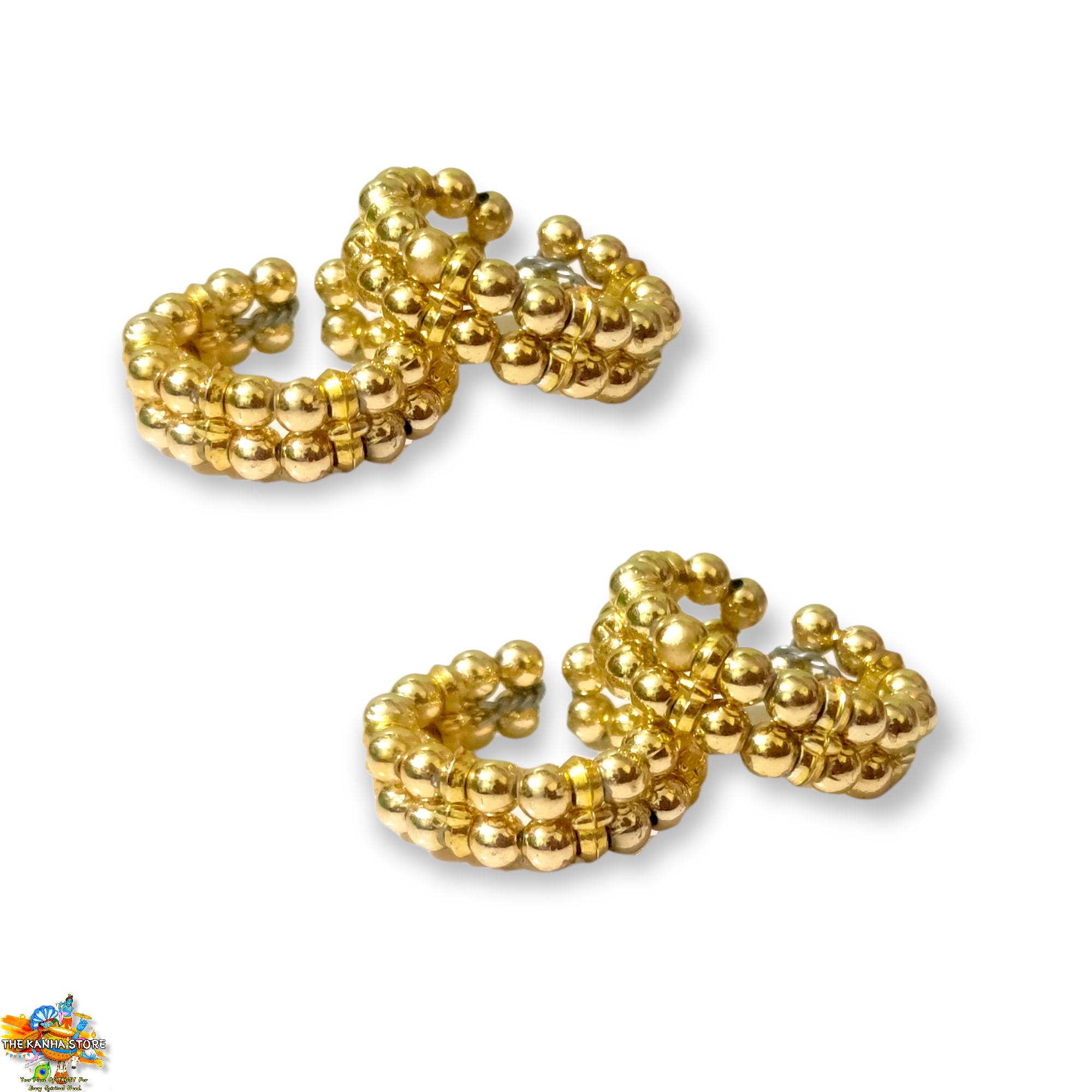 Golden Jumki Earring For Radha Rani, Devi Maa & All God Idol