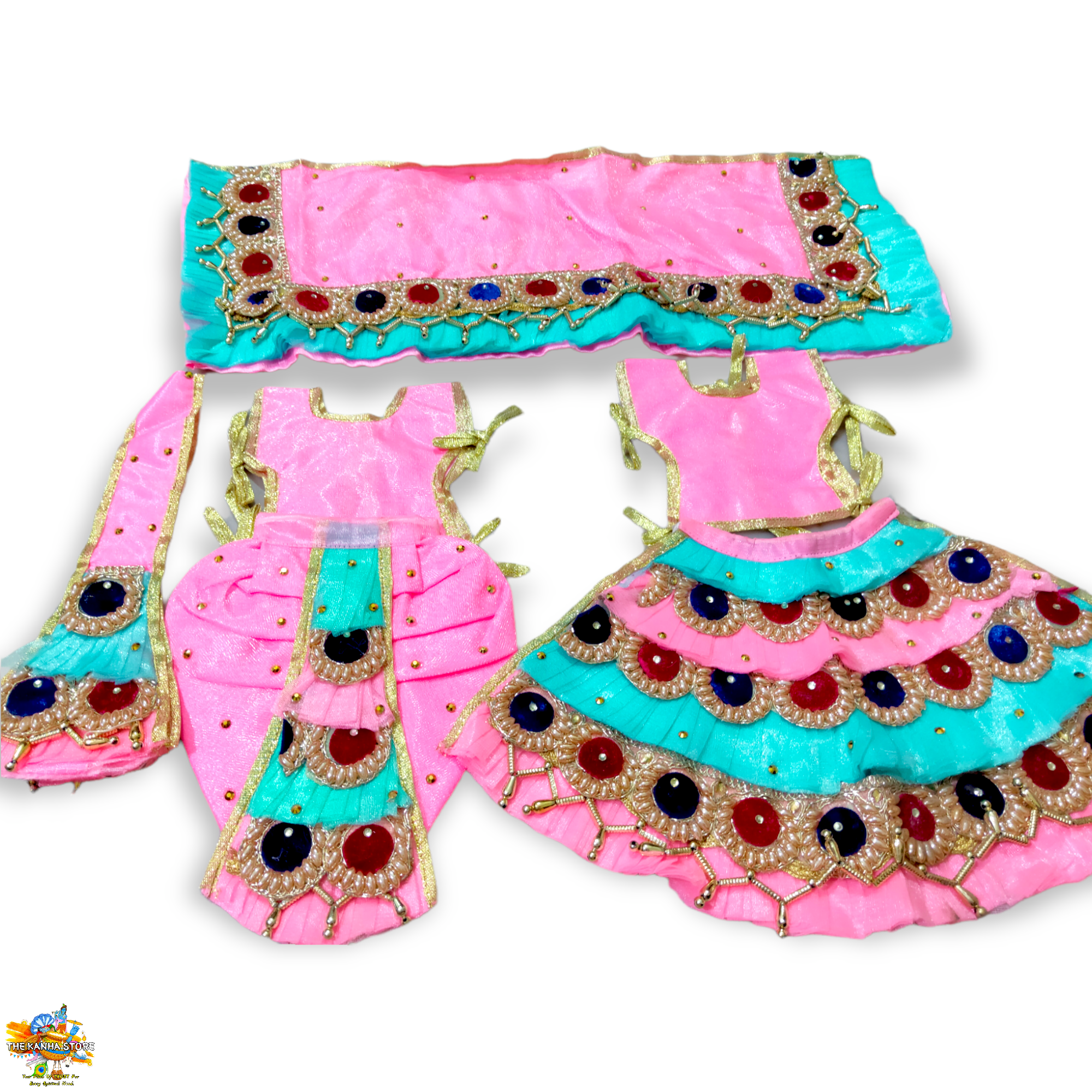 Pearl Laced Frill Poshak