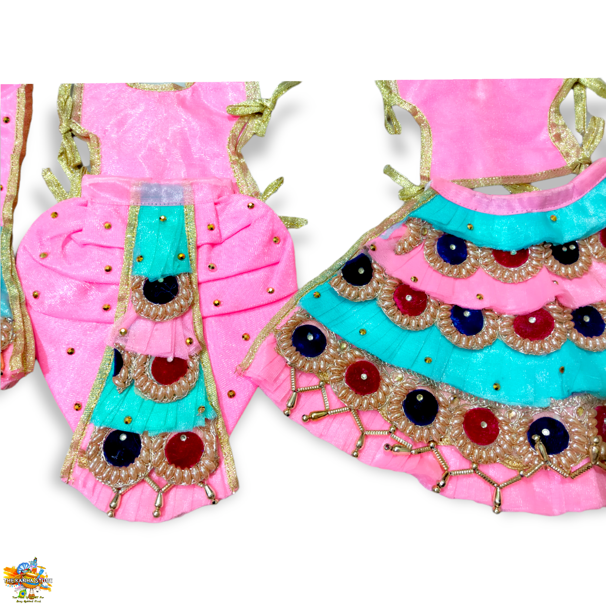 Pearl Laced Frill Poshak