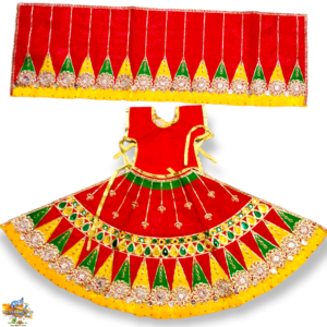 Red Rajasthani Devi Poshak