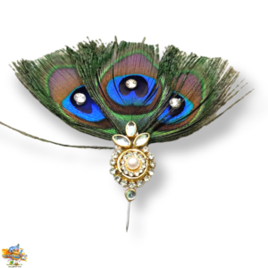 AD Stone 3 Pankh Kalangi – Peacock Feather For Mukut & Pagdi Use of Laddu Gopal ji