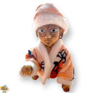 Soft Fur Shirt Pant With Cap - Set of 4 Woolen  for Laddu Gopal Size 0 to 14 no. Winter Night Dress