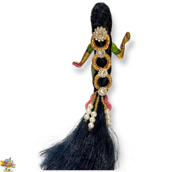 Radha Choti With Paranda- Single One Plait Braid For Durga Maa & All Female God Figurine