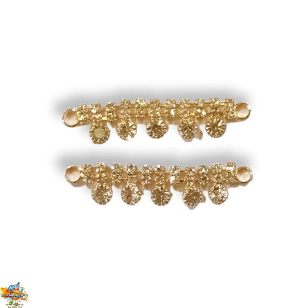 Golden White Payal Joda- Devi Maa Small Payal \ Pajeb Set Diamond Moti Anklet for Laddu Gopal/Radha Krishna