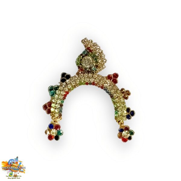 Radha Ji Chandrika Rhinestone Crown For Small to Big Radha Rani, Durga ji & All Devi Maa Idol