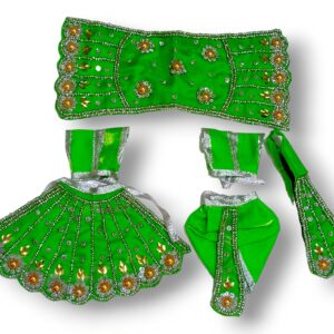 Crystal Green Radha Krishna Poshak