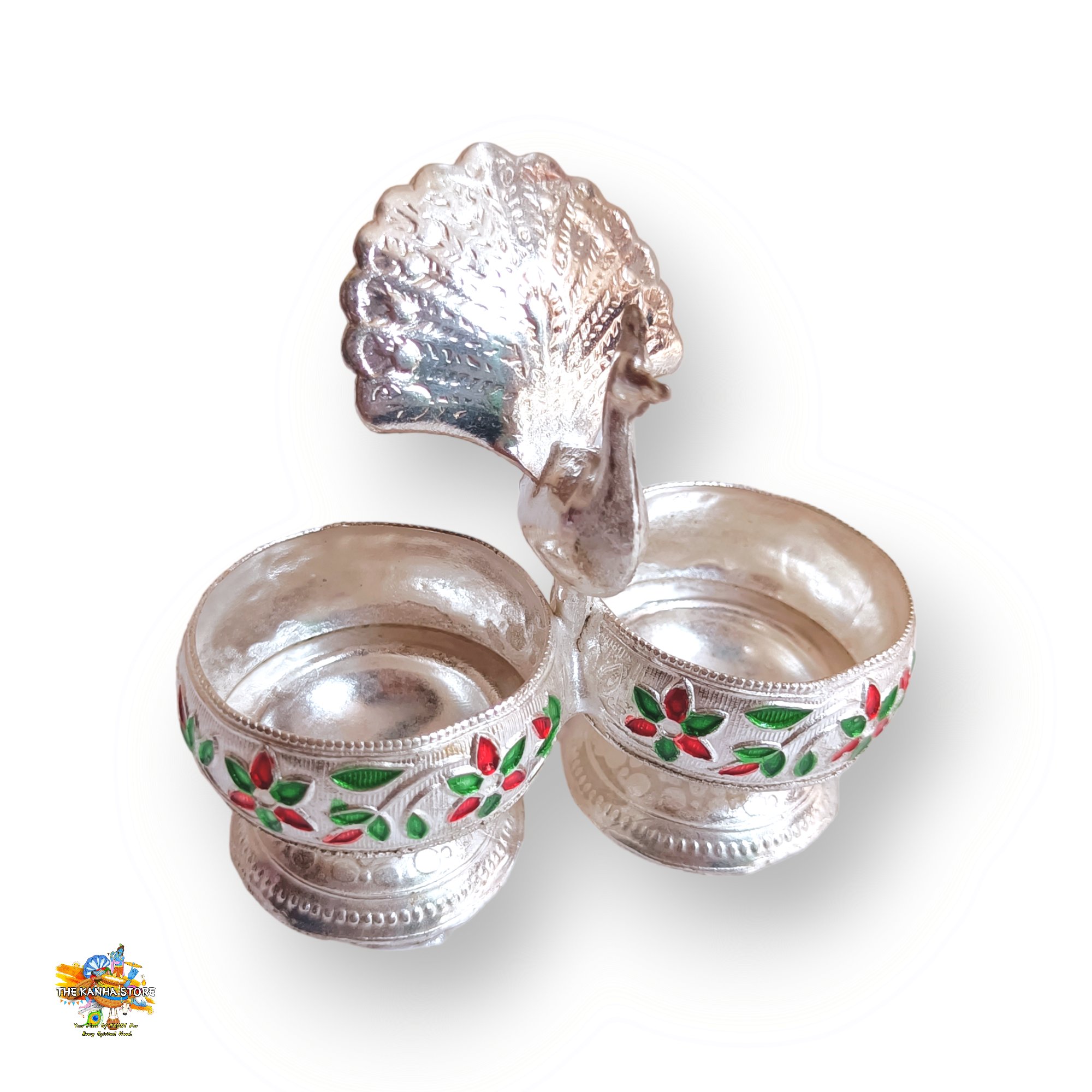German Silver Haldi Kumkum Bowls