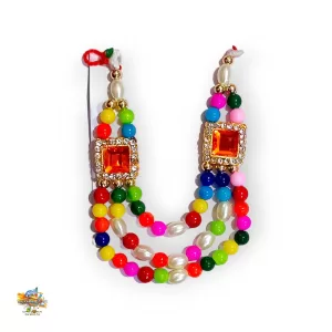 Rainbow Moti Mala - Colorful Pearl Mala For Laddu Gopal, Devi Maa & Radha Krishna All God Idol