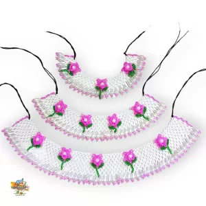 Pink Gadi Mala Set