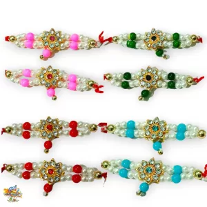 Set of 4 Latkan Bajuband - 2 Inch Length Payal Kada For 8 to 10 no. Laddu Gopal & 12Inch Radha Krishna Idol