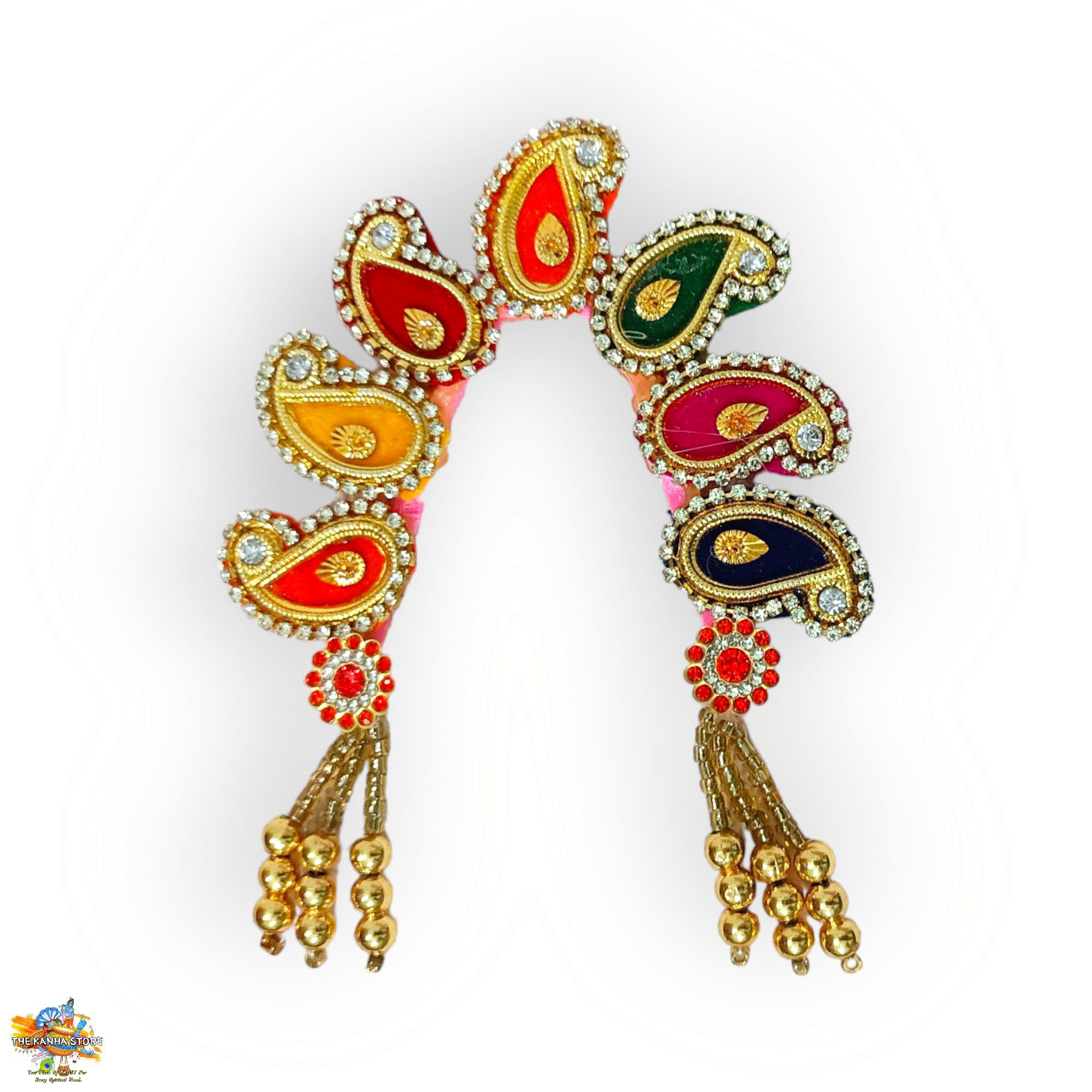 Colorful Kairi Chandrika - For Radha Rani, Mahalakshmi, All Devi & God Idols Of Small To Big Size