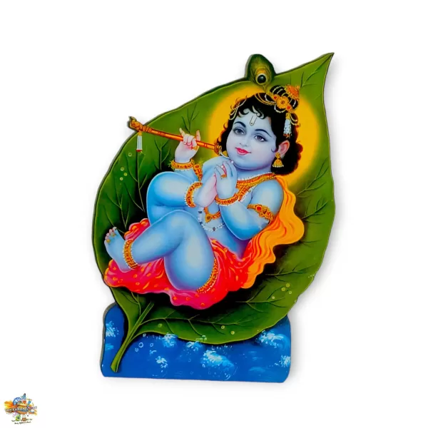 Krishna Baal Leela – MDF Wood with Stand of Bal Lilas of Kanha from Mathura for Janmashtami - Image 9