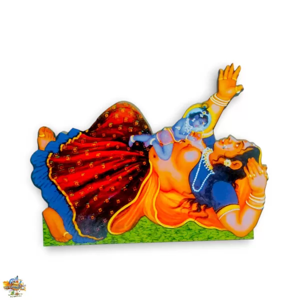 Krishna Baal Leela – MDF Wood with Stand of Bal Lilas of Kanha from Mathura for Janmashtami - Image 10